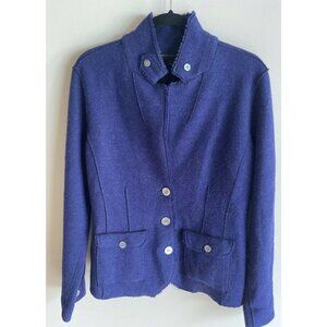 Eileen Fisher Jacket Large Wool Nylon Button Front